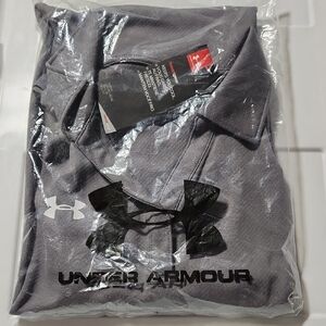 Under Armour Women's Grey Button-Down Polo Shirt